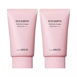 The Saem 더샘 에코 어스 핑크 선 크림 50g x 2개 마일드 The Som Eco Earth Pink Sun Cream 50g x 2 Mild