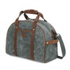 TSD Brand Stone Creek Waxed Canvas Weekender (Teal)