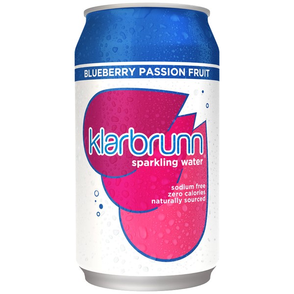 Klarbrunn Sparkling Water, Blueberry Passionfruit, 24 Pack