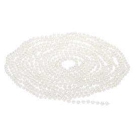PATIKIL 5mm Faux Pearl Beads Garland, 16.4 Ft Pearl String Chain Pearl Roll for Craft Wedding Party Home Decorative Jewelry Making Christmas Tree, White