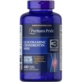 Puritans Pride Double Strength Glucosamine Chondroitin MSM Joint Soother 480Caps