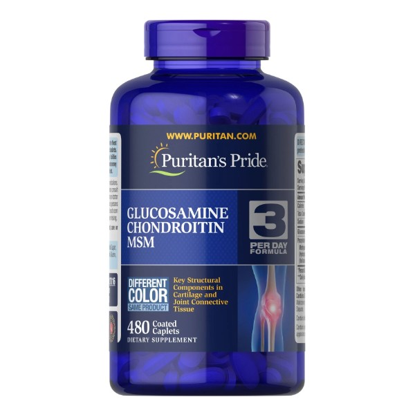 Puritans Pride Double Strength Glucosamine Chondroitin MSM Joint Soother 480Caps