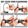 4-Digit Combination Padlock with Steel Cable - 3/16" Diameter, 7"