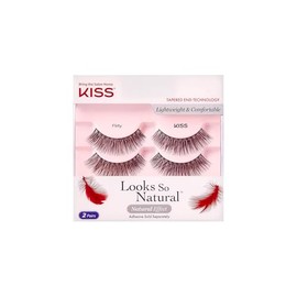 KISS Looks So Natural Lashes Double Pack - FLIRTY Tapered End Technology Lightweight Comfortable