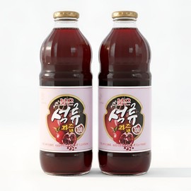 2 bottles of 100% red pomegranate juice from Spain, environmental hormone-free glass bottles, Ministry of Food and Drug Safety HACCP certified, 2, 1L / 붉은석류과즙100% 스페인산 2병 환경호로몬 없는 유리병 식약처 HACCP인증, 2개, 1L