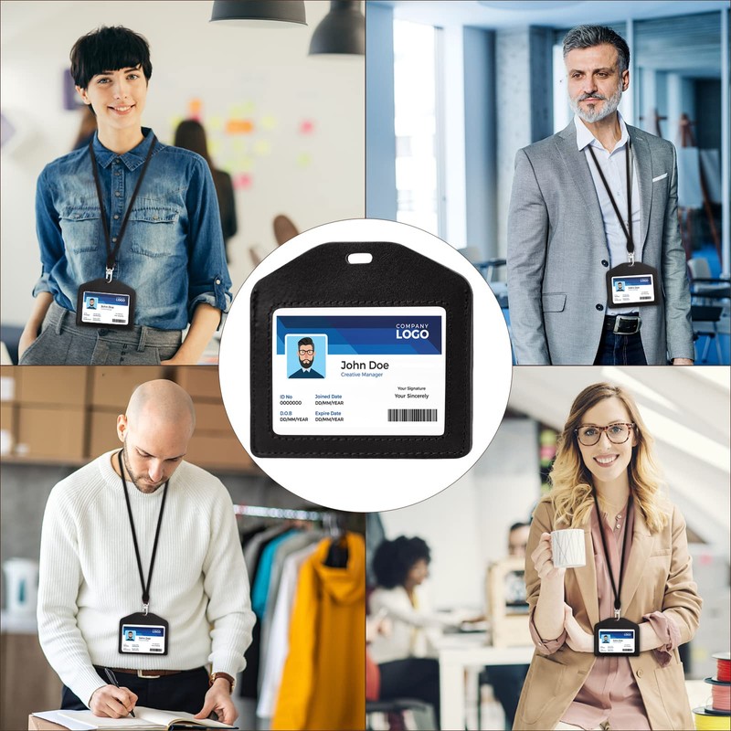 boshiho ID Card Holder, Genuine Leather, Clip, Horizontal Pass Case,