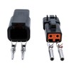 Black Male & Female Connector Set for Deutsch DTP Series