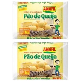 Amafil Cheese Bread Mix 35.2oz | Mistura para Pão de Queijo 1kg (Pack of 02)