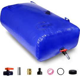 113L/30gal Water Bladder Storage Containers, Foldable Portable Water Tank Large Capacity Soft Water Bag, Drought Resistance, Fire Prevention, Emergency Water