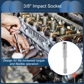 INFINAUTO Spark Plug Impact Socket 150mm for Car Motorcycle Dirtbike Repair Hardware Tool CR-V Silver Tone Durable 12 Point 14mm 3/8 Inch Drive