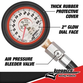 Longacre® 52-52004 0-60 PSI Tire Pressure Gauge, 2 Inch