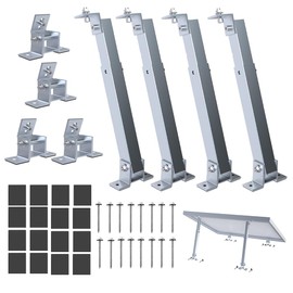 CMYYANGLIN Adjustable Solar Panel Tilt Mount Brackets Stand Support Any Solar Panels for RV, Roof, Boat, Yacht Flat Surface, Camping, Off-Grid Systems（2sets）