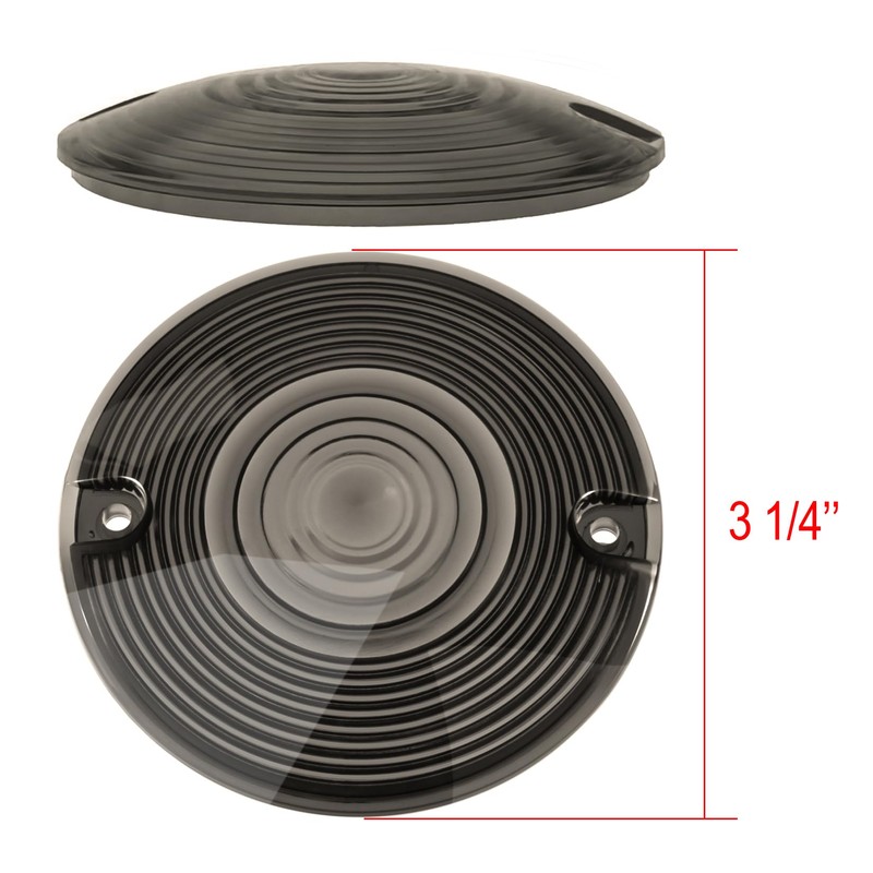 Benlari 3 1/4inch Smoke Turn Signal Light Lens Cover Anti-scratch