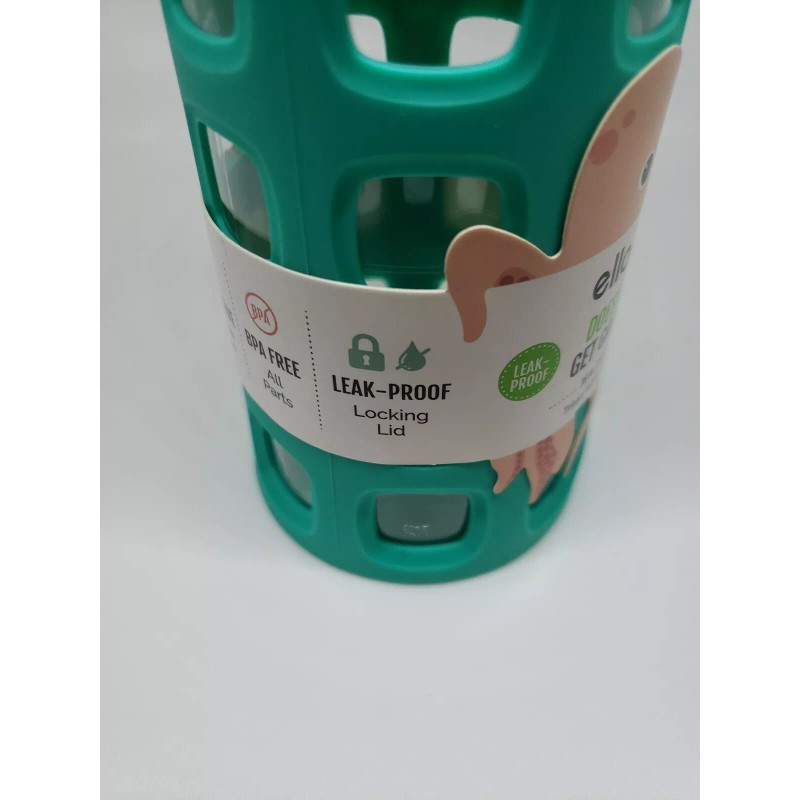 Ello Dash 16oz Plastic Water Bottle Green/Purple NEW Age 3+
