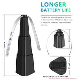 4 Pack Fly Fans for Tables Fly Repellent Fan Outdoor Indoor Keep Flies Away Table Top Fly Fan Fly Fan for Outdoor Table with Holographic Blades for Picnic Patio Home