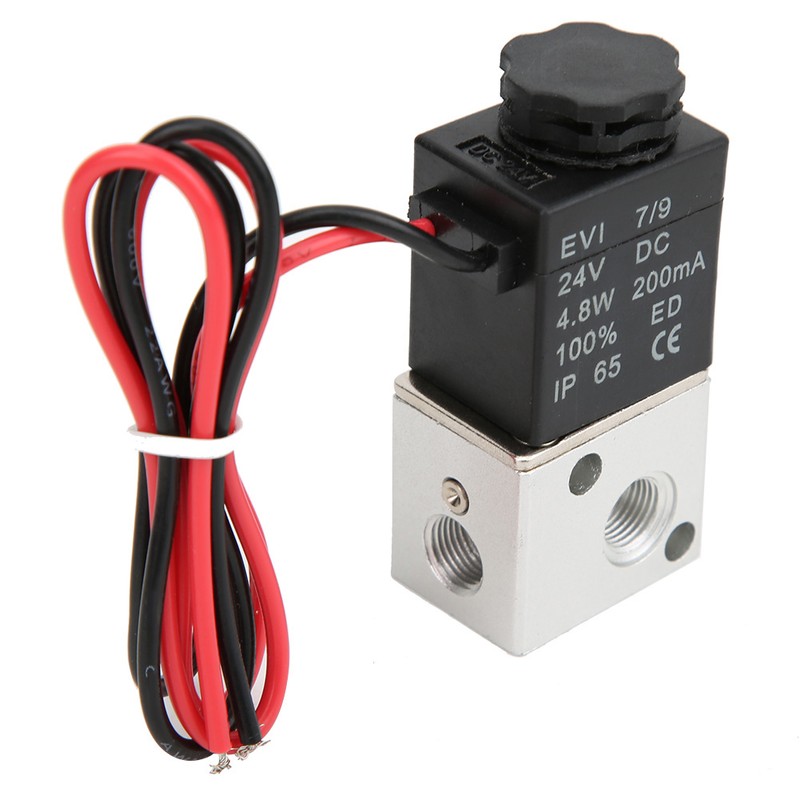 DirectActing Solenoid Valve Water Air Oil 2Position 3Way Aluminum Alloy