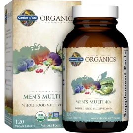 YANGC GOL Organics Whole Food Multivitamin for Men 40+ 120 Tablets, Vegan Mens Multi