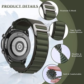 ALSMGGBPAF 20mm 22mm Nylon Watch Band for Men and Women, Quick Release；Sport Alpine loop Straps Adjustable Breathable Replacement Bands