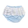 Haian Rumba Adult Plastic Ruffle Incontinence Pants White PVC (XX-Large,