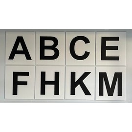 Dressage Letters Signs Markers - Show jumping - Equestrian AKEHCMBFPRSV Large/Small arena (Set of 8 A, K, E, H, C, M, B, F)