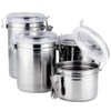 Foraineam 4-Piece Stainless Steel Airtight Canister Set with Clear Arylic