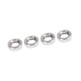 A ABSOPRO Pack of 4 Bicycle French Type Valve Adapter Nut Washer Silver