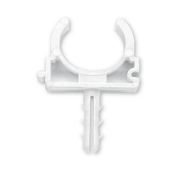 25 Pcs PVC Water Pipe Clamps Clips, U Type Pipe Clamps Hose Hanger Support, Water Pipe Fixed Clips, Push-Fit Fittings Pipe Clips Conduit Fittings for 22mm Pipeline, White