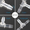 ANPTGHT 1/8" Tee Fitting Equal Barb 3 Way Hose Barb