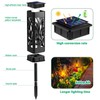 TomCare Flickering Flames Pathway Lights Solar Powered Decorative Garden Waterproof