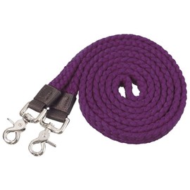 Tough-1 Pro Cotton Roping Rein Purple