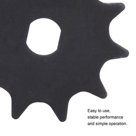 Semiter Bicycle Sprocket, 10 x 8.5 mm 11 Teeth Sprocket, 11 Teeth Steel H-Holes 410 Type Robust Durable Stable Reliable for Bicycle Accessories 1020 High Speed Motor