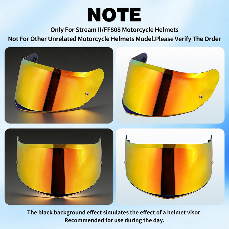 VCOROS Stream II Visor Helmet Face Shield Helmet Tinted Visor