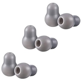 XuJJunB 6pcs Soundproof Earplugs Dustproof Stethoscope Accessories Rubber Flexible Ultra Comfortable Soft Sealing Gourd Shape Suitable for Many Stethoscope (Gray)