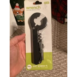 True Wrench: Corkscrew & Foil Cutter Single Hinged Corkscrews, Black