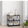 Autonomier 3 Tier Small Shoe Rack, Narrow Stackable Kids Toddler