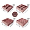 SCIKHEFT Velvet Small Jewelry Tray Organizer - 4PCS Stackable Display