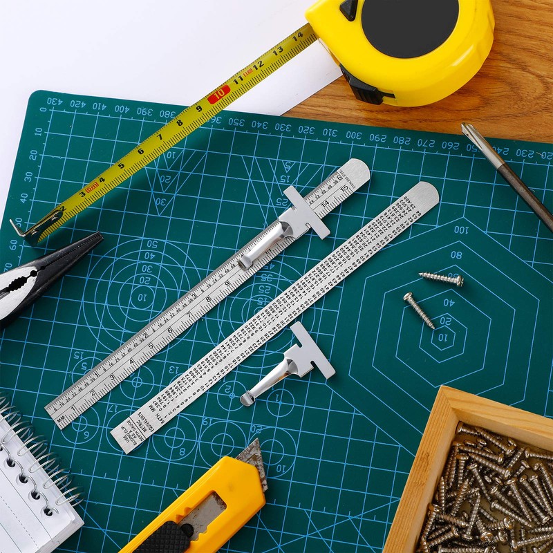 2 Pieces 6 Inch 15 cm Pocket Ruler Flexible Precision