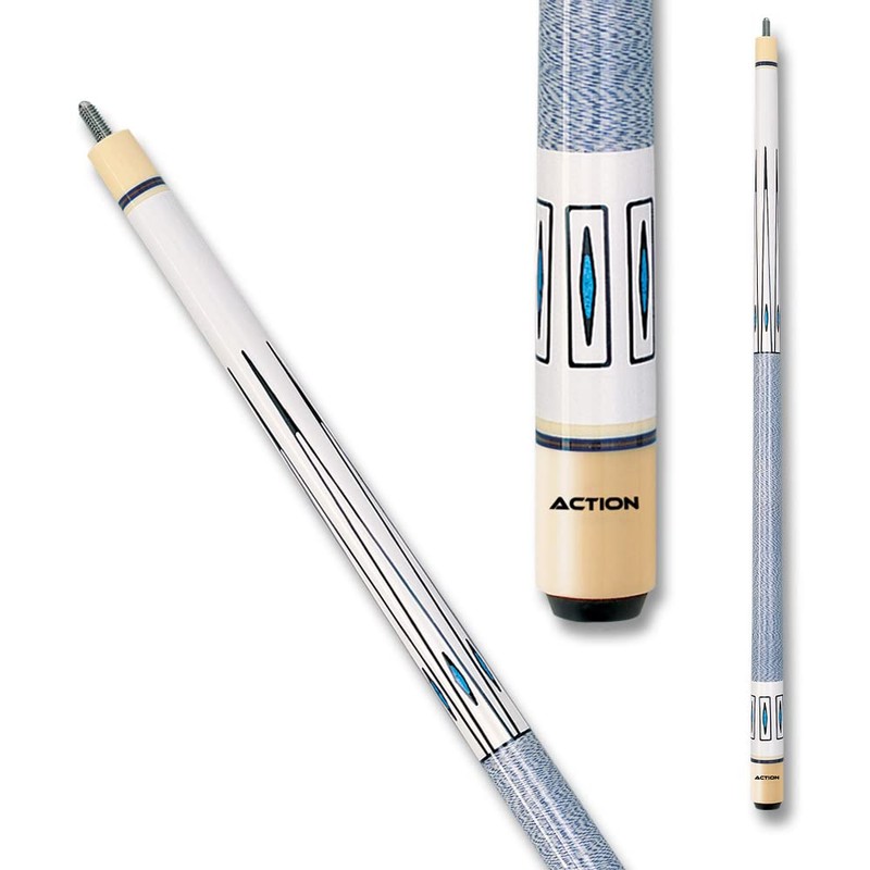 Action Impact - Billiards Pool Cue Stick - White &