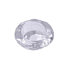 UUYYEO Small Glass Nail Art Dappen Dish Acrylic Liquid Powder Dish Bowl Nail Art Brush Cleaning Cup Manicure Care Tools for Nail Salon Mini Glass Candle Jars
