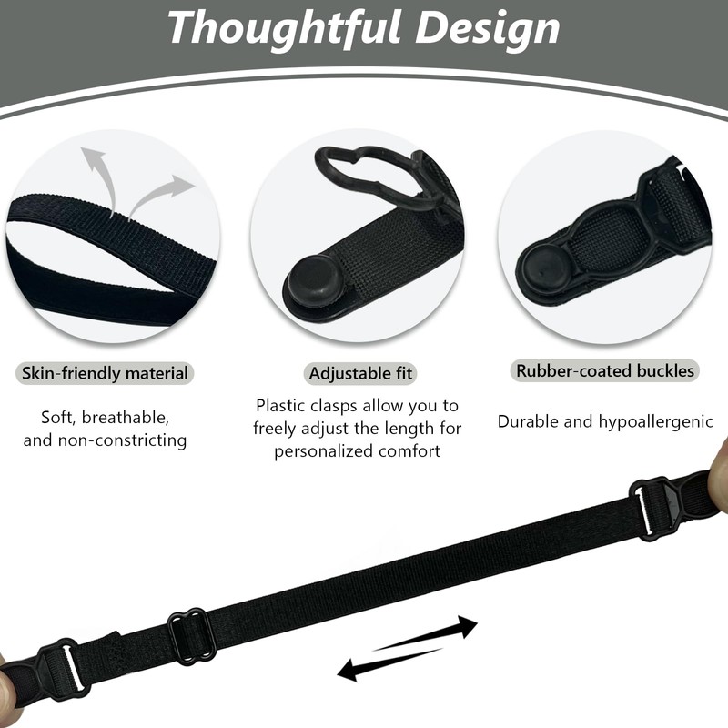 Mask Ear Saver Straps Set of 12 – Adjustable Face