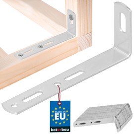 KOTARBAU® Wall Mounting Steel Tilt Protection Construction Angle Cabinet Fixing Furniture Connector Galvanised Wood Connector Mounting Angle 90 x 35 x 15 mm (25)