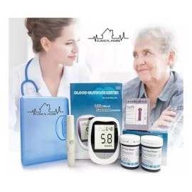 Glucometro Digital +oximetro Y Monitor De Presion Para Brazo Color Blanco