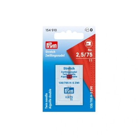 PRYM/SCHMETZ 154910 Double Sewing Machine needle STRETCH 130/705 H-S ZWI needle spacing: 2.5mm, NM 75/11, 1 piece