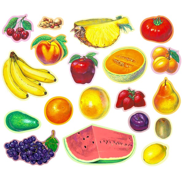 Story Time Felts 19 Piece Fruits & Nuts PRECUT Felt Flannel Board Figures Set