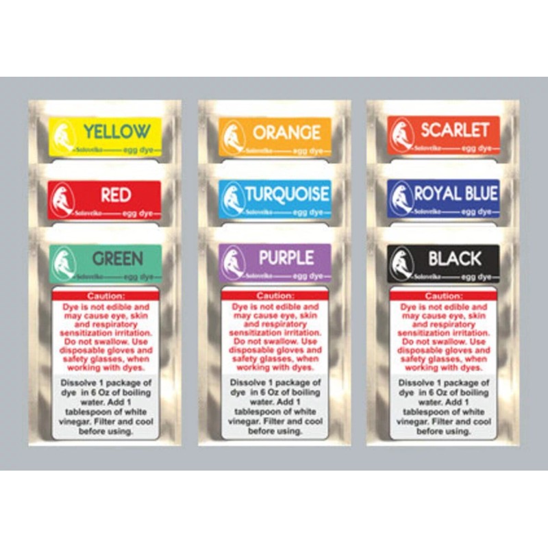soloveiko Set of 9 Soloveiko Egg Dye for Pysanka,Pysank
