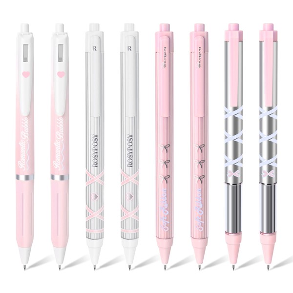 BAYTORY 8Pcs Gel Pens, Aesthetic Pens, Pastel Pen, Fine Point