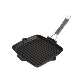 Staub Cast Iron 9.5" Square Folding Grill - Matte Black, Made in France