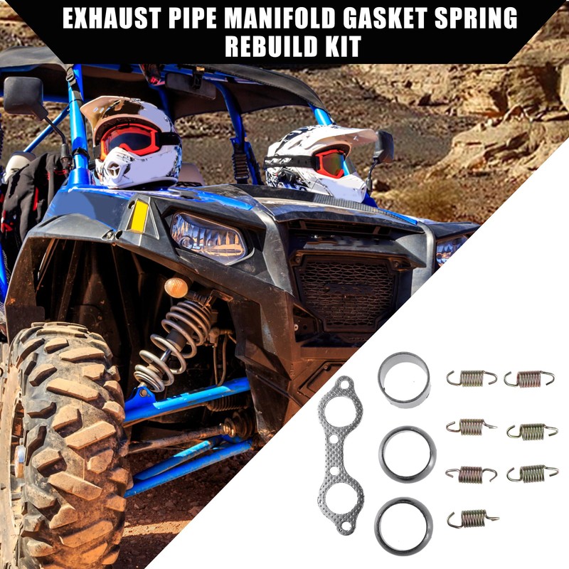 A ABSOPRO 1 Set Exhaust Silencer Pipe Manifold Seal Spring