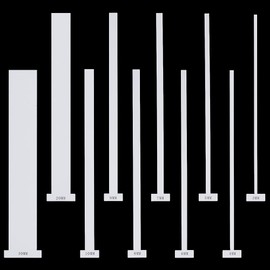 FINGERINSPIRE 10 Pcs Acrylic Bookbinding Spacer Tool 3/4/5/6/7/8/9/10/20/30mm White Bookbinding Ruler T Shape Straight Edge Book Binding Kit for Making Book with Spine, Covered with Protective Film