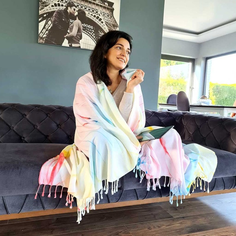 Cacala Turkish Throw Blanket, Multipurpose Bed or Couch, Table Cover